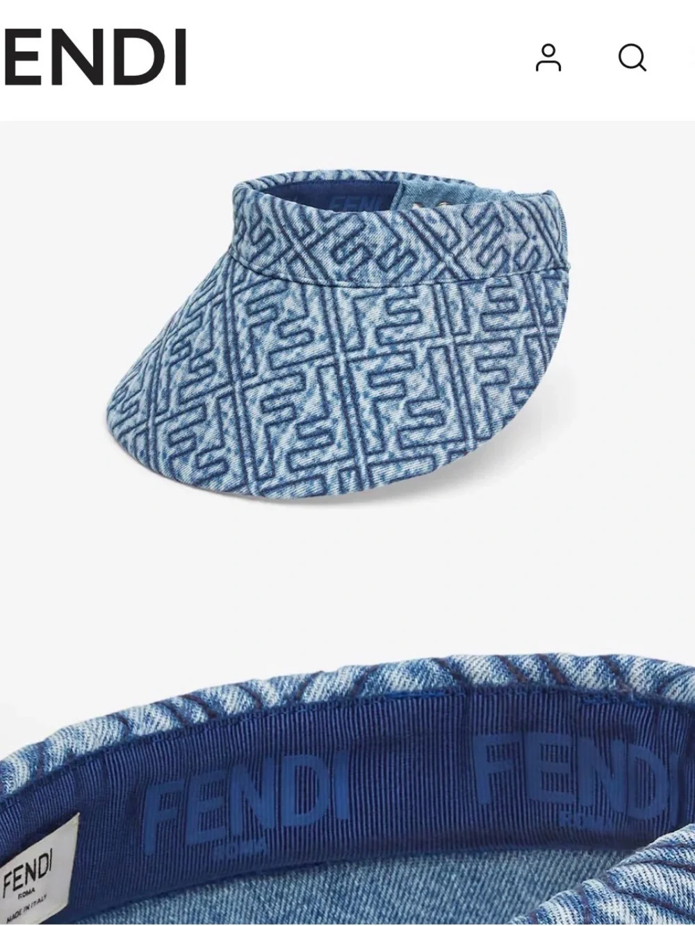 FENDI Denim FF Visor